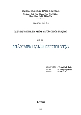 Đề tài Xây dựng phần mềm quản lý thư viện