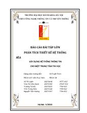 Đồ án Phân tích và thiết kế hệ thống thông tin cho một trung tâm tin học
