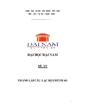 Đồ án Thành lập câu lạc bộ thể thao