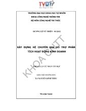 Khóa luận Xây dựng hệ chuyên gia hỗ trợ phân tích hoạt động kinh doanh