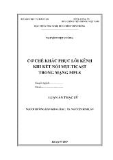 Luận án Cơ chế khắc phục lỗi kênh khi kết nối MultiCast trong mạng MPLS