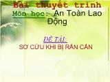 Thuyết trình Sơ cứu khi bị rắn cắn