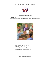 Tiểu luận Mối quan hệ giữa triết học và khoa học tự nhiên