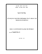 Báo cáo Khóa luận Xây dựng chương trình quản lý trong ngân hàng