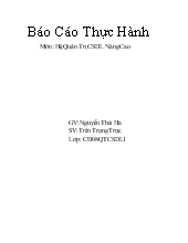 Báo cáo Thực hành hệ quản trị cơ sở dữ liệu nâng cao