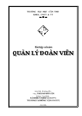 Đề án Quản lý đoàn viên và các chi đoàn khoa công nghệ thông tin và truyền thông Đại học Cần Thơ