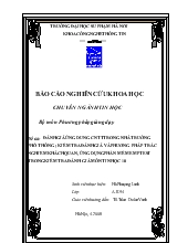 Đề tài Đánh giá ứng dụng công nghệ thông tin trong nhà trường phổ thông, kiểm tra đánh giá và phương pháp trắc nghiệm khách quan, ứng dụng phần mềm Emptest trong kiểm tra đánh giá môn Tin học 10
