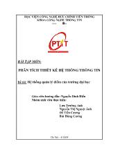 Đề tài Hệ thống quản lý điểm của trường Học viện công nghệ bưu chính viễn thông
