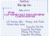 Đề tài Lập trình chát theo mô hình client/server