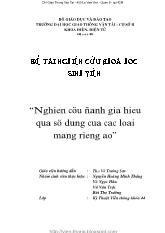 Đề tài Nghiên cứu đánh giá hiệu quả sử dụng của các loại mạng riêng ảo
