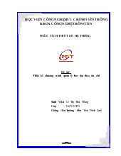 Đề tài Phân tích thiết kế chương trình quản lý học tập theo tín chỉ