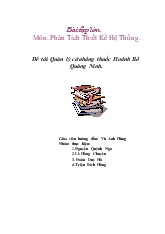 Đề tài Quản lý cửa hàng thuốc Hoành Bồ - Quảng Ninh