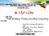 Đề tài Thiết kế mạng trường Cao đẳng cộng đồng Hà Nội