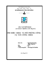 Đề tài Tìm hiểu DDOS và mô phỏng công cụ tấn công DDOS