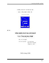 Đề tài Tìm hiểu mã nguồn mở và ứng dụng PHP