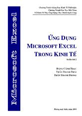 Đề tài Ứng dụng MS Excel trong Kinh tế