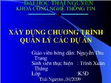 Đề tài Xây dựng chương trình quản lý các dự án