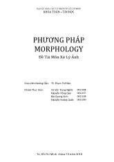 Đề tài Xử lý ảnh - Phương pháp Morphology