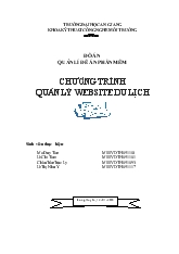 Đồ án Chương trình quản lý Website du lịch