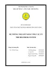 Đồ án Hệ thống trợ giúp khắc phục sự cố The HelpDesk System