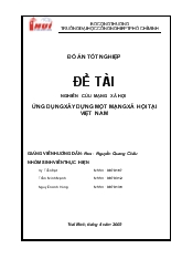 Đồ án Nghiên cứu mạng xã hội - Ứng dụng xây dựng một mạng xã hội tại Việt Nam