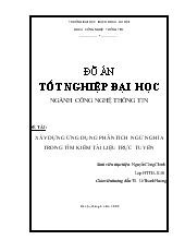 Đồ án Xây dựng ứng dụng phân tích ngữ nghĩa trong tìm kiếm tài liệu trực tuyến