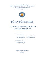 Đồ án Xây dựng Website hỗ trợ đào tạo theo mô hình tín chỉ