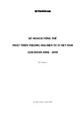 Kế hoạch tổng thể phát triển thương mại điện tử ở Việt Nam giai đoạn 2006-2010 (Dự thảo 2)