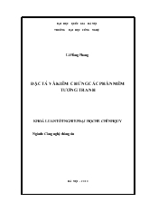 Khóa luận Đặc tả và kiểm chứng các phần mềm tương tranh