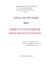 Khóa luận Nghiên cứu Linux trên hệ thống nhúng và ứng dụng