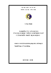 Khóa luận Nghiên cứu xây dựng ứng dụng học tiếng Anh theo ngữ cảnh trên thiết bị di động