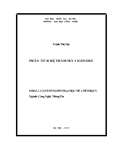 Khóa luận Phân tích hệ thám mã Vigenere