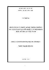 Khóa luận Phân tích và thiết kế hệ thống thông tin sáng tạo tại liên hiệp các hội khoa học kỹ thuật Việt Nam
