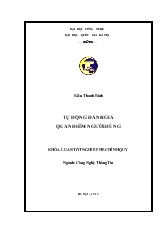 Khóa luận Tự động đánh giá quan điểm người dùng