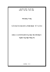 Khóa luận Xây dựng dịch vụ Web học từ vựng