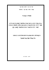 Khóa luận Xây dựng hệ thống dịch vụ giá trị gia tăng trên nền dịch vụ nhắn tin tức thì qua hệ thống nhắn tin tức thì