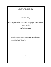 Khóa luận Xây dựng nền tảng hỗ trợ lập trình Web dựa trên mô hình MVC