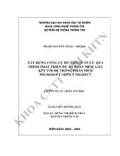 Luận văn Xây dựng công cụ hỗ trợ quản lý quá trình phát triển dự án phần mềm, gắn kết với hệ thống phần mềm Microsoft Office Project