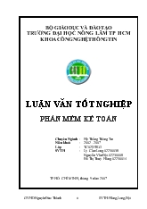 Luận văn Xây dựng phần mềm kế toán