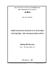 Thiết kế trang web sổ tay toán học hỗ trợ học tập cho học sinh lớp 10