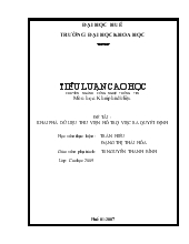 Tiểu luận Khai phá dữ liệu thư viện hỗ trợ việc ra quyết định