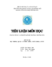 Tiểu luận Phân tích và thiết kế hệ thống quản lí thời khóa biểu khoa công nghệ thông tin