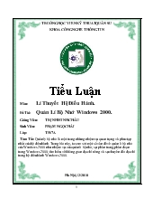 Tiểu luận Quản lí bộ nhớ Windows 2000