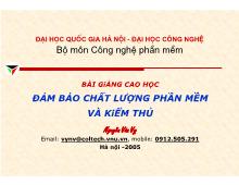 Bài giảng Đảm bảo chất lượng phần mềm và kiểm thử