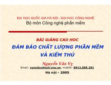 Bài giảng Đảm bảo chất lượng phần mềm và kiểm thử - Phần II: Kiểm thử phần mềm