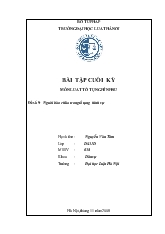Bài tập học kỳ Người bào chữa trong tố tụng hình sự