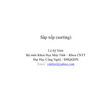 Cấu trúc dữ liệu và giải thuật 2008-2009 - Bài 5: Sắp xếp