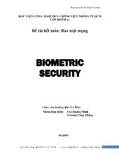 Đề tài Biometric Security