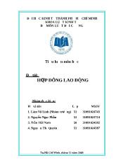 Đề tài Các vấn đề về hợp đồng lao động