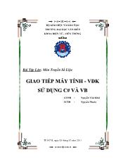 Đề tài Giao tiếp máy tính, vi điều khiển sử dụng C# và VB